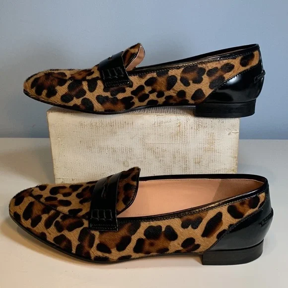 J. Crew Academy Penny Loafers in Leopard Calf Hair - Picture 6 of 10